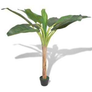furnicato Künstlicher Bananenbaum mit Topf 150 cm Grün