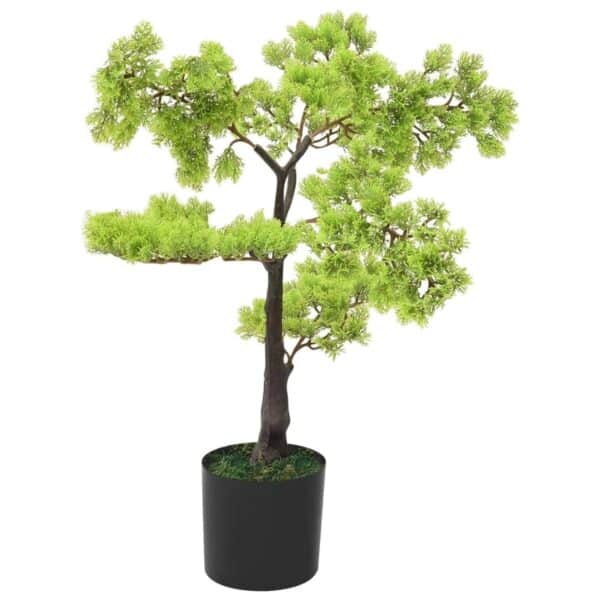 furnicato Künstlicher Bonsai Zypresse mit Topf 60 cm Grün