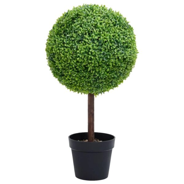 furnicato Künstlicher Buchsbaum mit Topf Kugelform Grün 71 cm