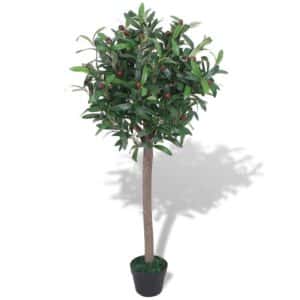 furnicato Künstlicher Lorbeerbaum mit Topf 120 cm Grün