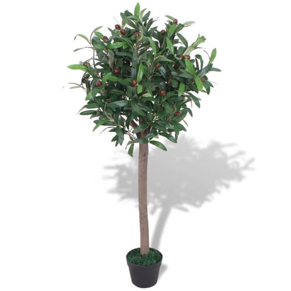 furnicato Künstlicher Lorbeerbaum mit Topf 120 cm Grün
