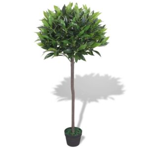 furnicato Künstlicher Lorbeerbaum mit Topf 125 cm Grün