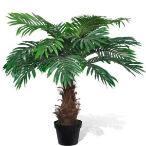 furnicato Naturgetreue Künstliche Cycus-Palme mit Topf 80 cm