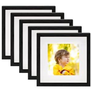 vidaXL 3D-Box-Bilderrahmen 5 Stk Schwarz 23x23cm für 13x13cm Bild