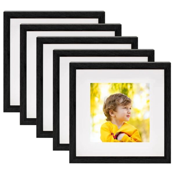 vidaXL 3D-Box-Bilderrahmen 5 Stk Schwarz 23x23cm für 13x13cm Bild