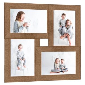 vidaXL Collage Bilderrahmen für 4x10x15 cm Fotos Hellbraun MDF